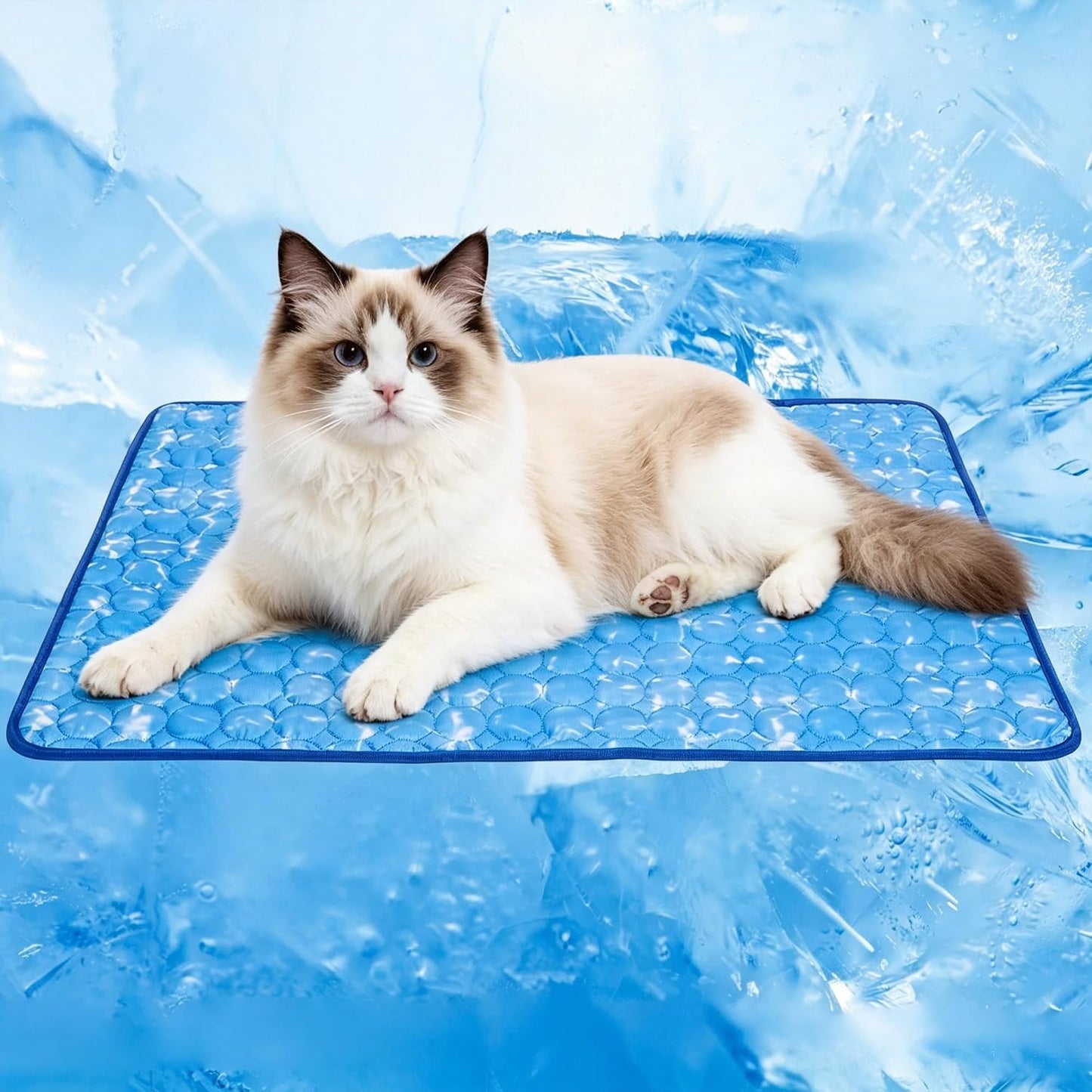 Dog Cooling Mat, Large Cooling Pad for Dogs Cats, Portable Self Cooling Dog Bed Cooling Blanket, 40" X 28" Washable Summer Pet Mat, Indoor Outdoor Green Pet Cooling Mat for Hot Summer