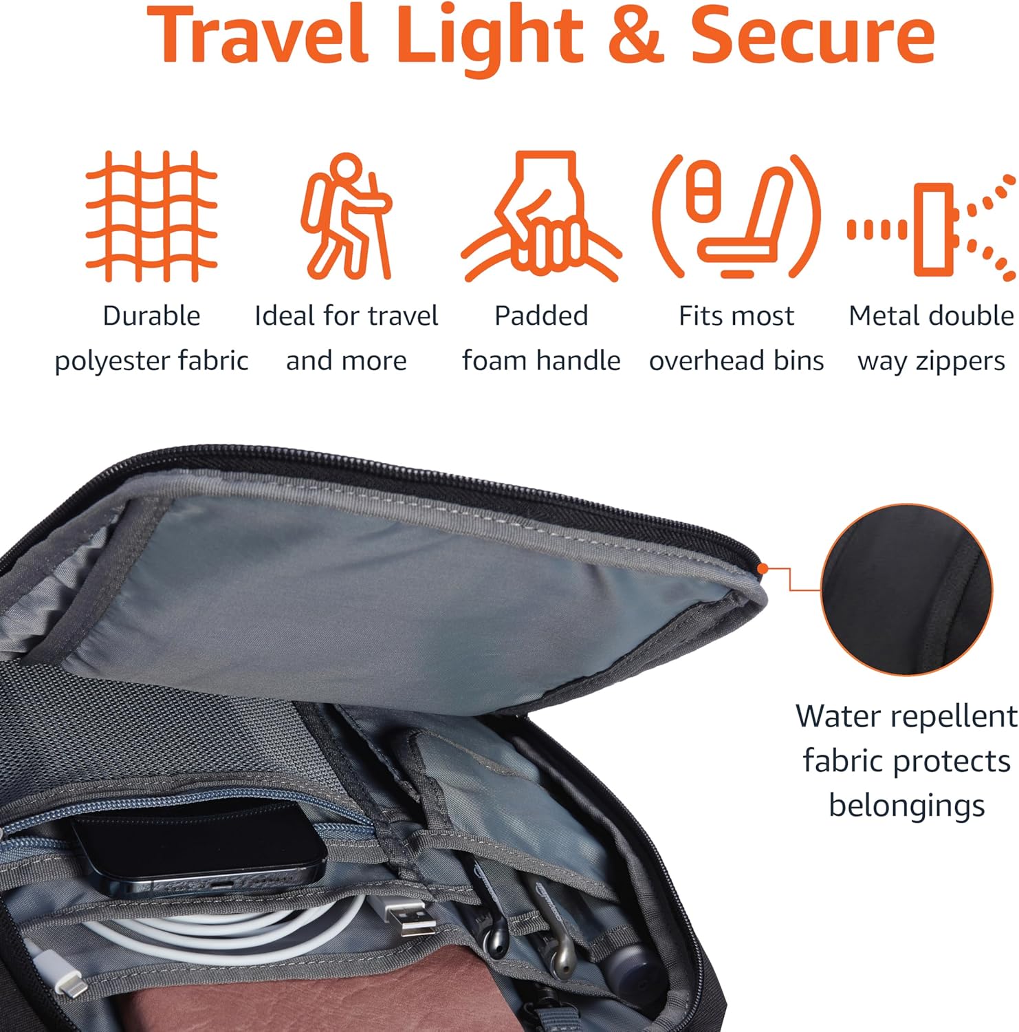 Travel Laptop Backpack with Multiple Pockets and Compartments for 17 in / 43.1 Cm Laptop, Water Resistant, Spacious with Padded Shoulder Straps, Black