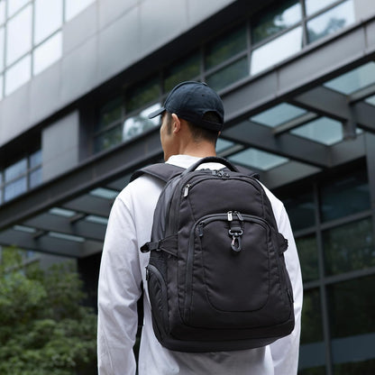 Travel Laptop Backpack with Multiple Pockets and Compartments for 17 in / 43.1 Cm Laptop, Water Resistant, Spacious with Padded Shoulder Straps, Black