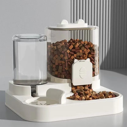 Automatic Feeder Dog Cat Food Bowl with Water Fountain Large Capacity Pet Food Storage Dispenser Container Puppy Pet Accessories